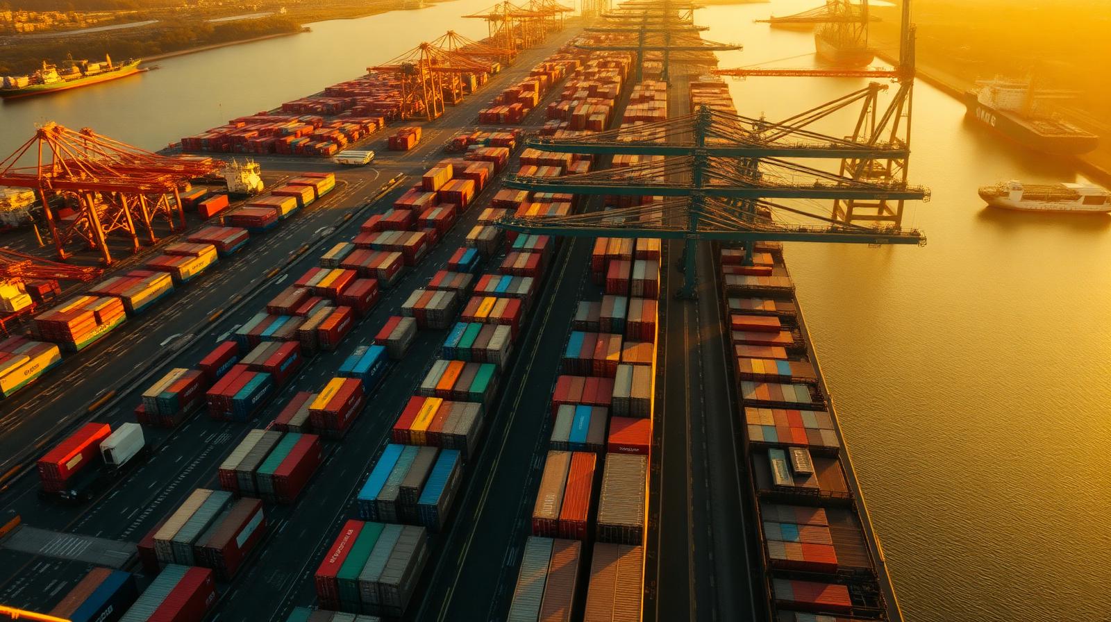 Container shipping port